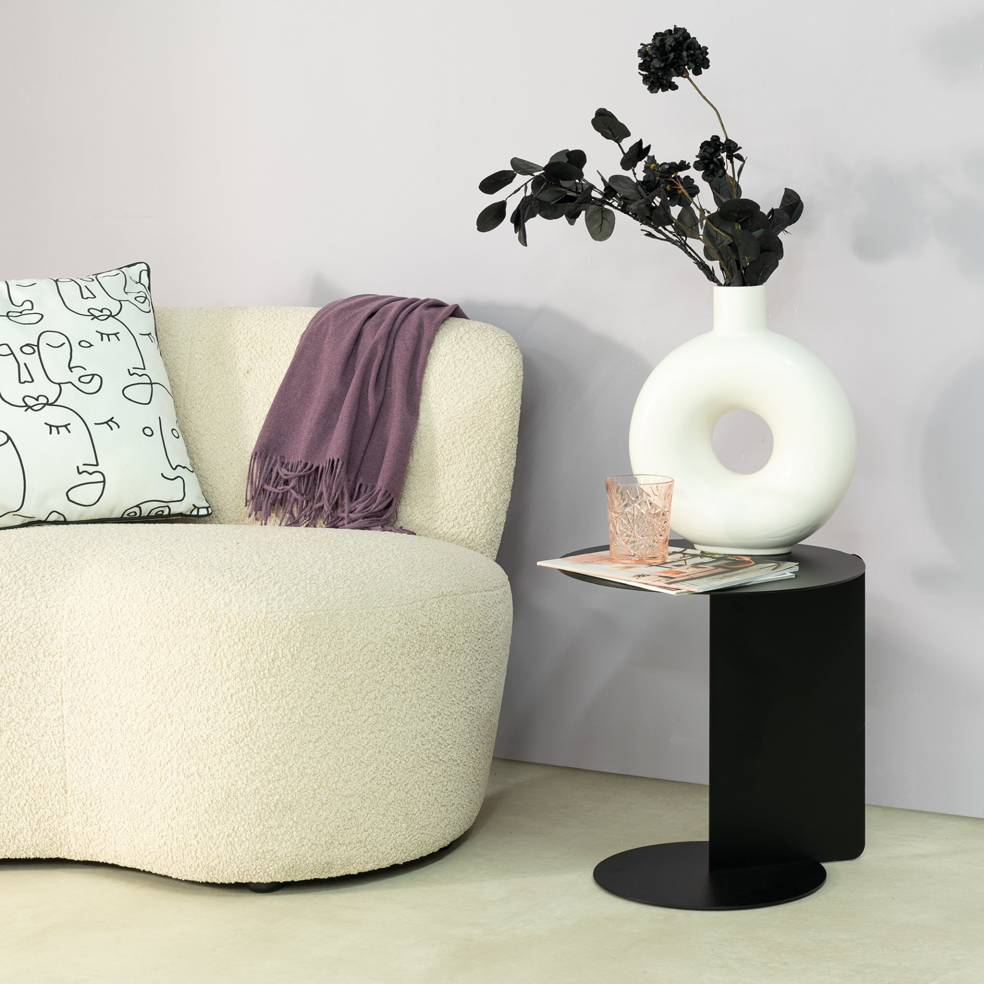 Spinder Design Beistelltisch Salsa Schwarz