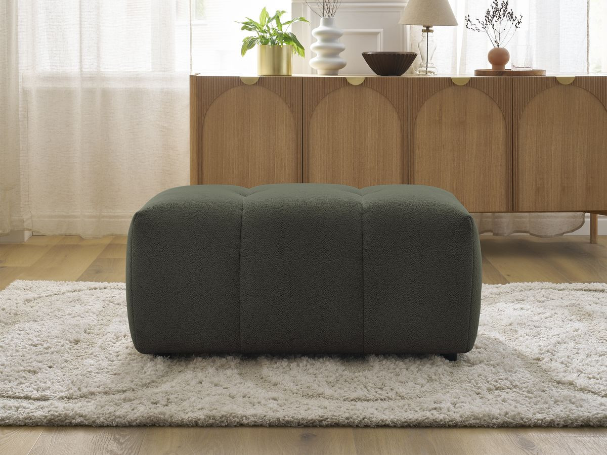 Bobochic Roxelane Pouf Melange-Stoff Grün