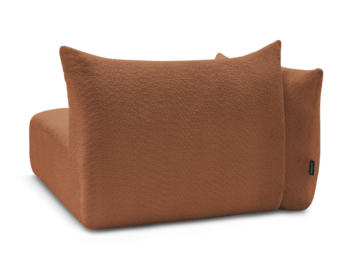 Bobochic Azra Sofamodul 2-Sitzer 143 × 112 cm Bouclé-Stoff Orange Ecke rechts