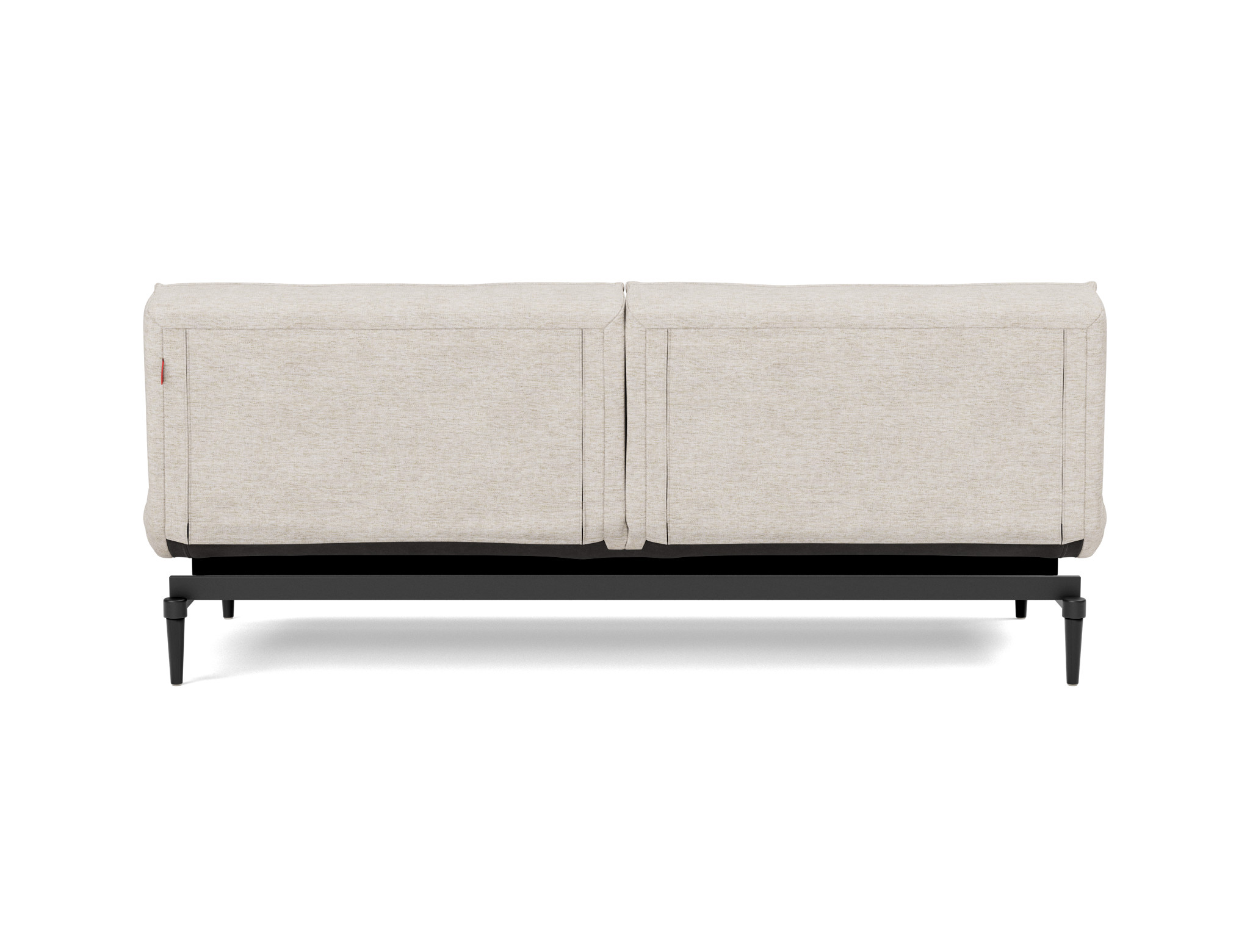 Schlafsofa Splitback Chenille Yuveno 470-Natural Beine Styletto Eiche schwarz