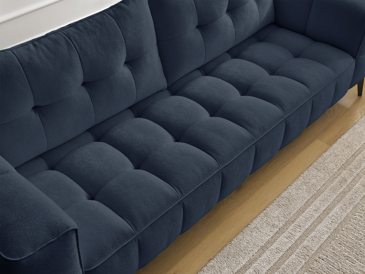Bobochic Anis Sofa 3-Sitzer Strukturstoff Blau