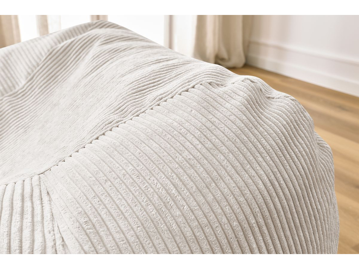 Bobochic Voltaire Pouf 120 × 70 cm Cordsamt Beige