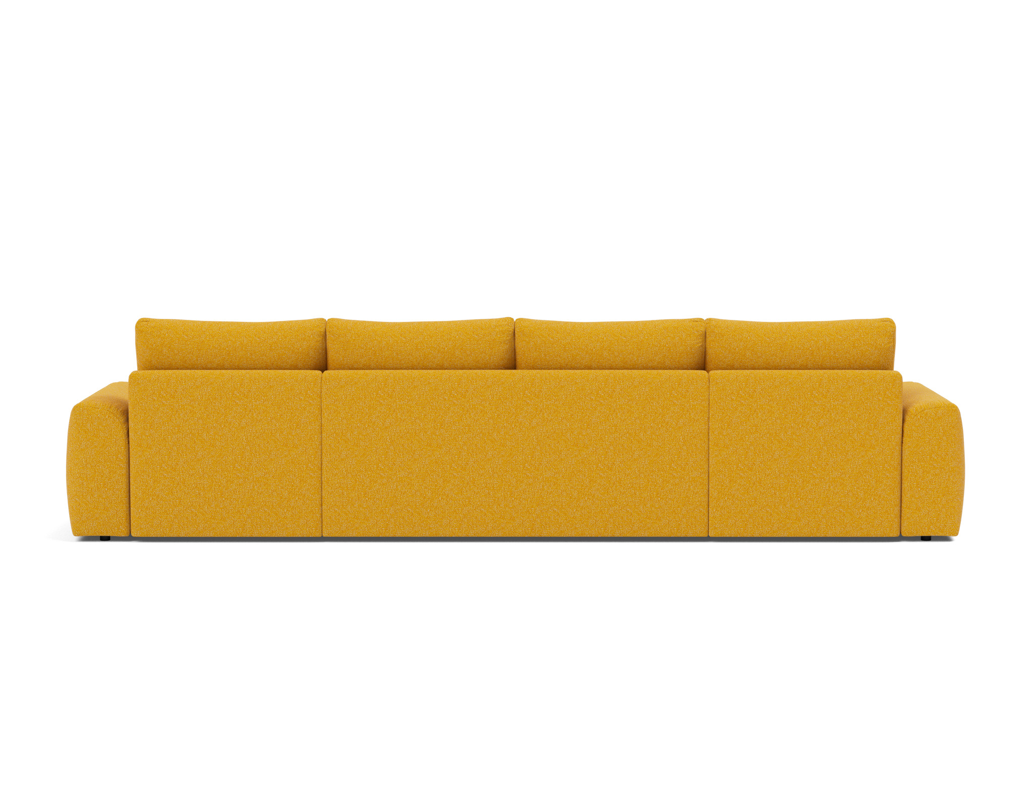 Schlafsofa Norum U-Form mit Chunky-Armlehnen Boucle Skandi 536-Ochre