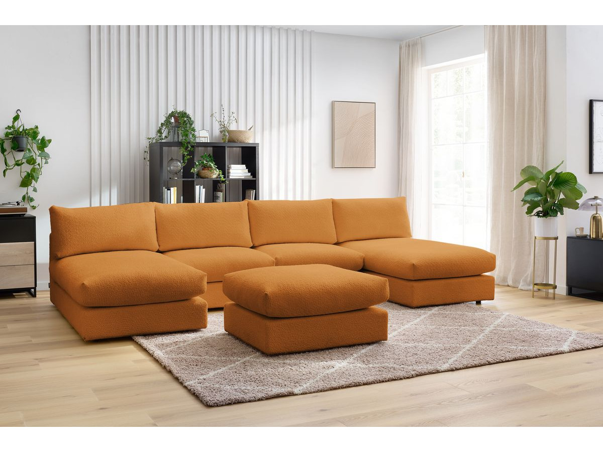 Bobochic Paris Wohnlandschaft Bouclé-Stoff Gelb