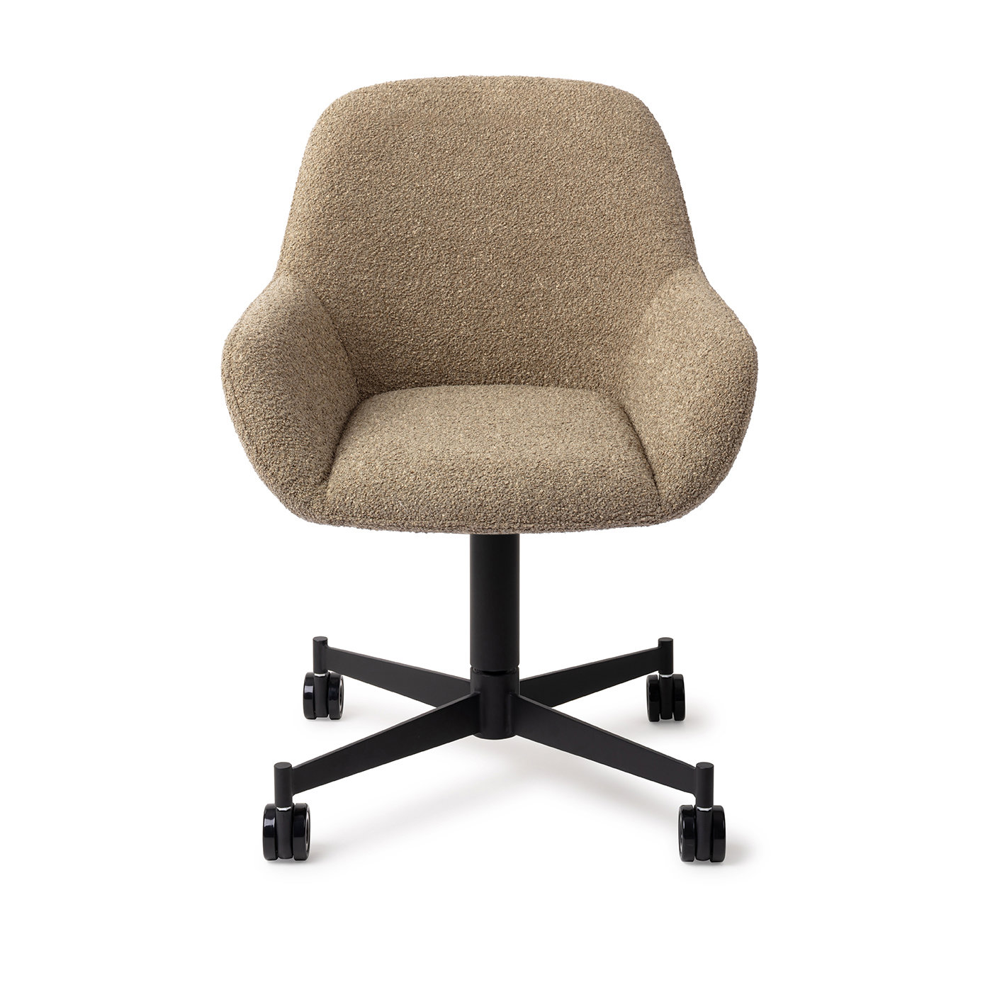 Jesper Home Esszimmerstuhl Kushi Moss Meadow Caster Schwarz