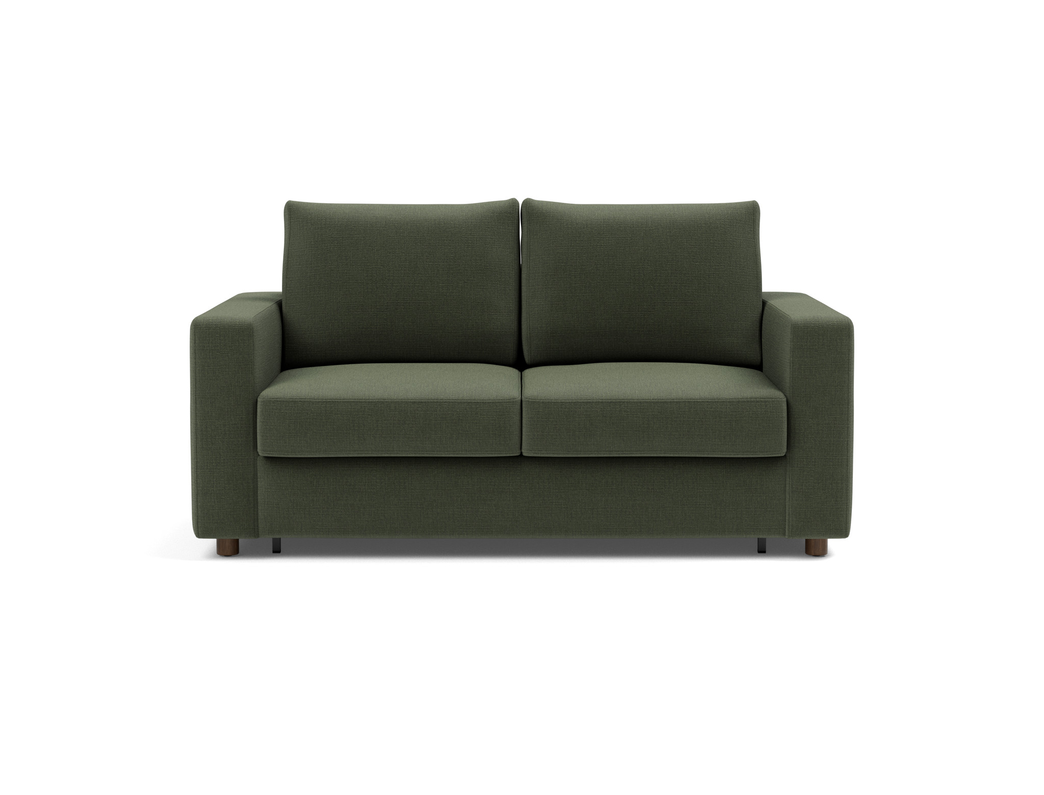 Schlafsofa Neah mit Standard-Armlehnen 140 Chenille Esina 413-Olive-Green