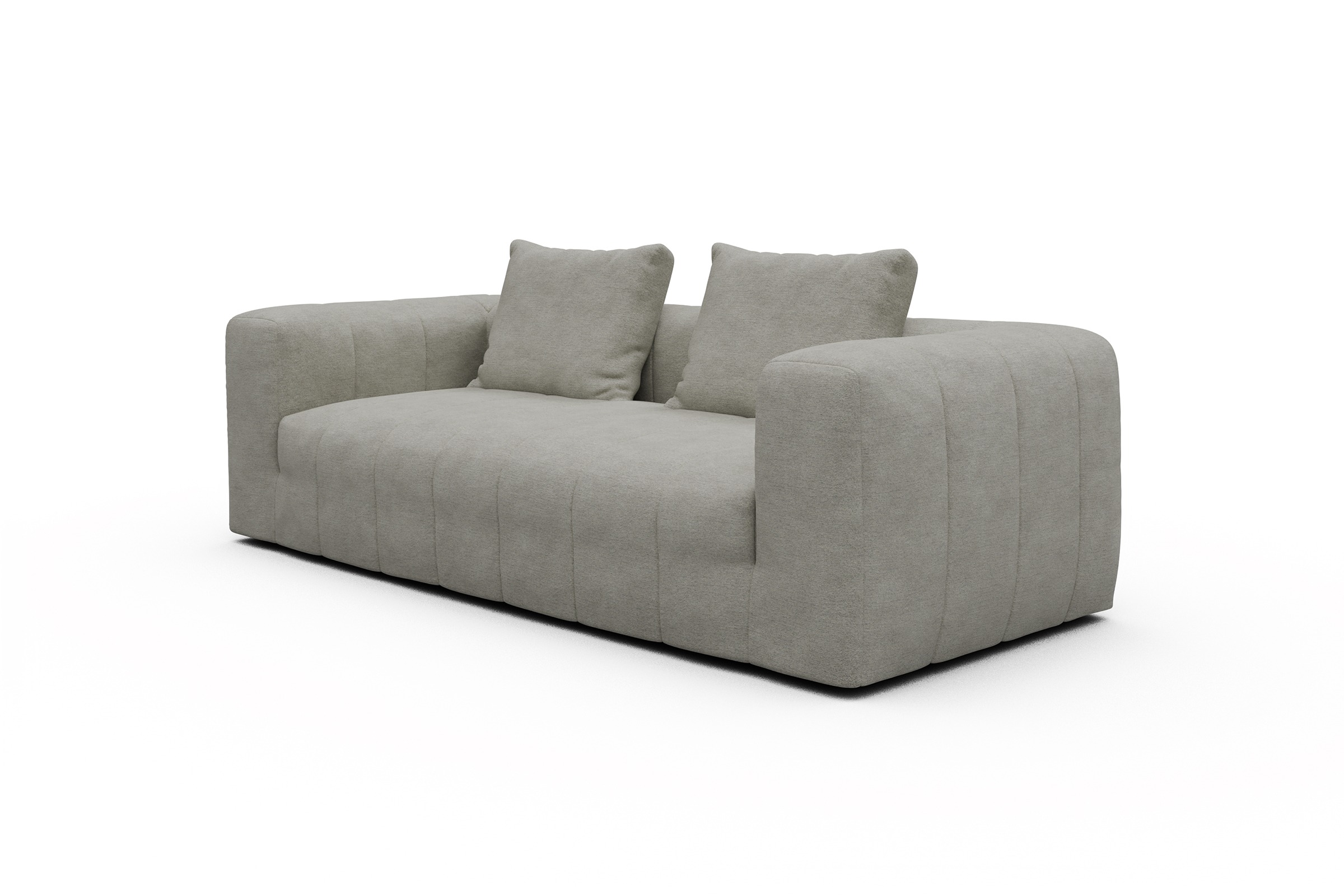 Sofa Hugo 3-Sitzer Carreno-Moon-Stone-White