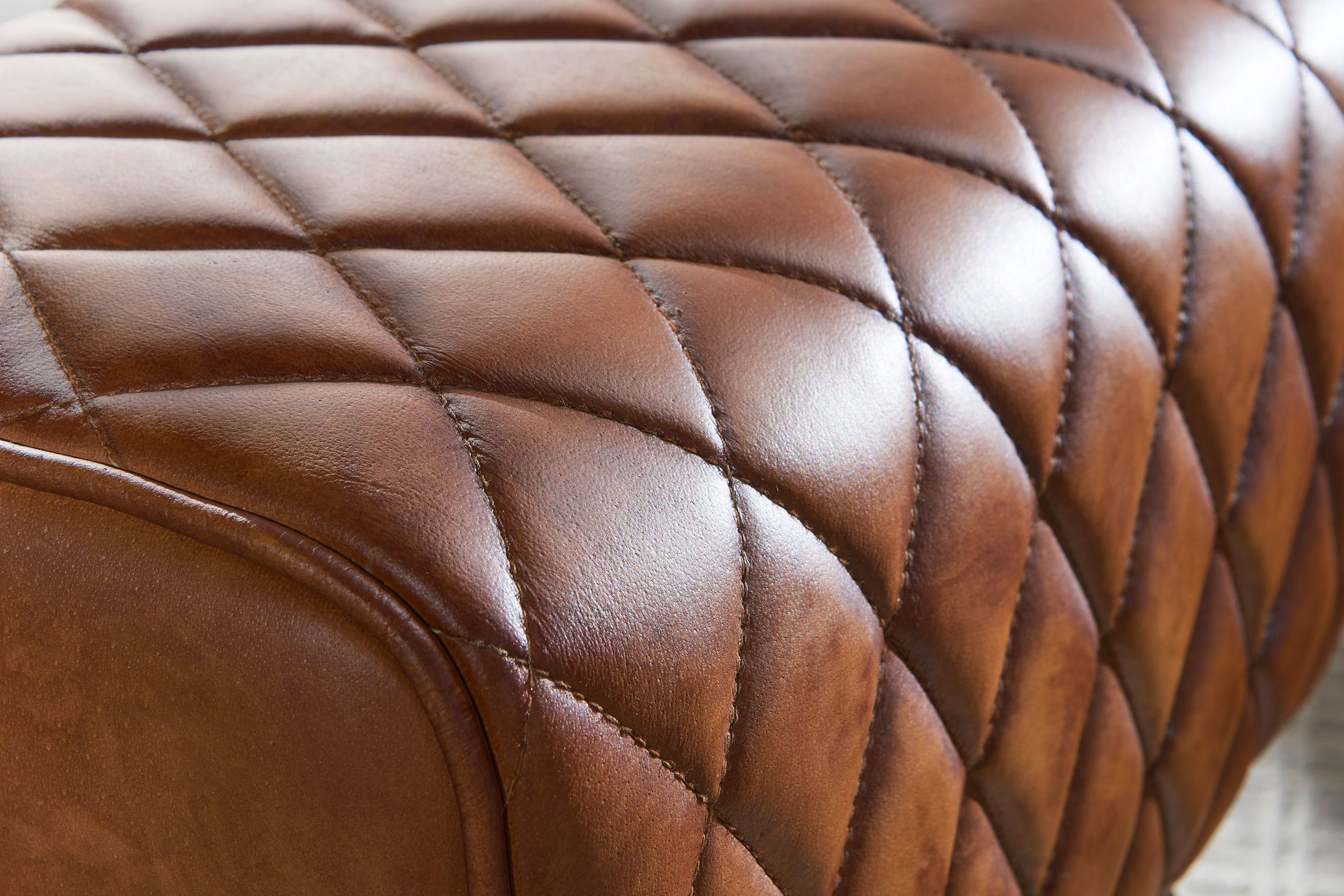 Sitzhocker Tureby Echtleder Braun 40 × 27 × 48 cm