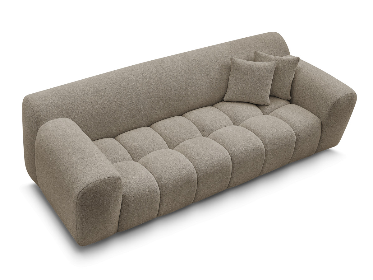 Bobochic Melisse Sofa 3-Sitzer Melange-Stoff Taupe