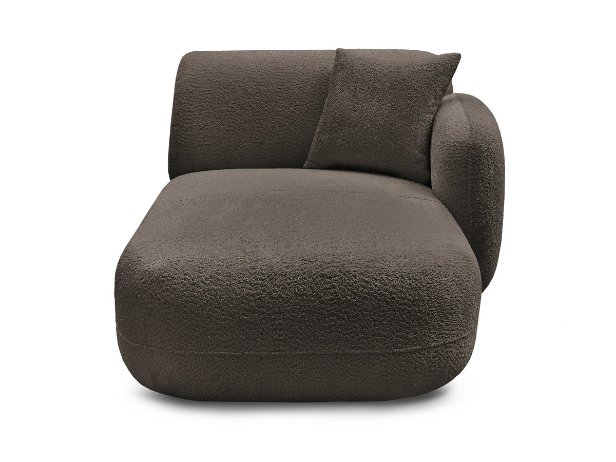 Bobochic Anda Méridienne-Modul Chenille Braun Ecke rechts