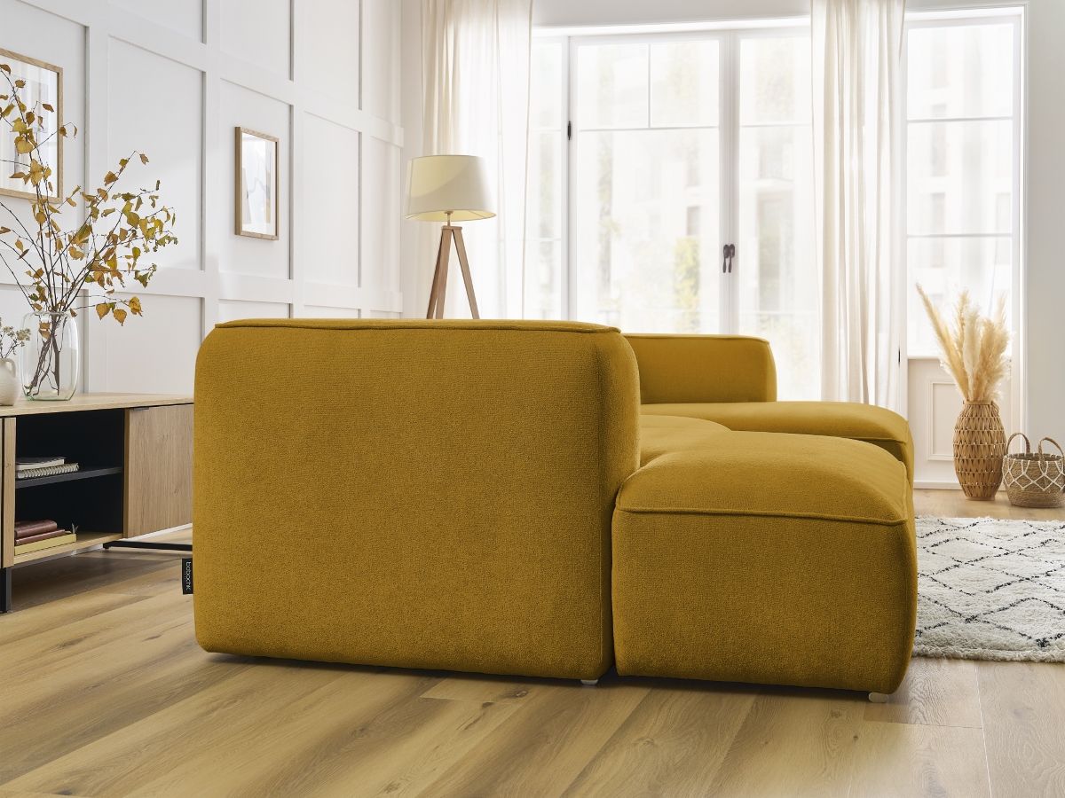 Bobochic Zephyr Wohnlandschaft Strukturstoff Gelb