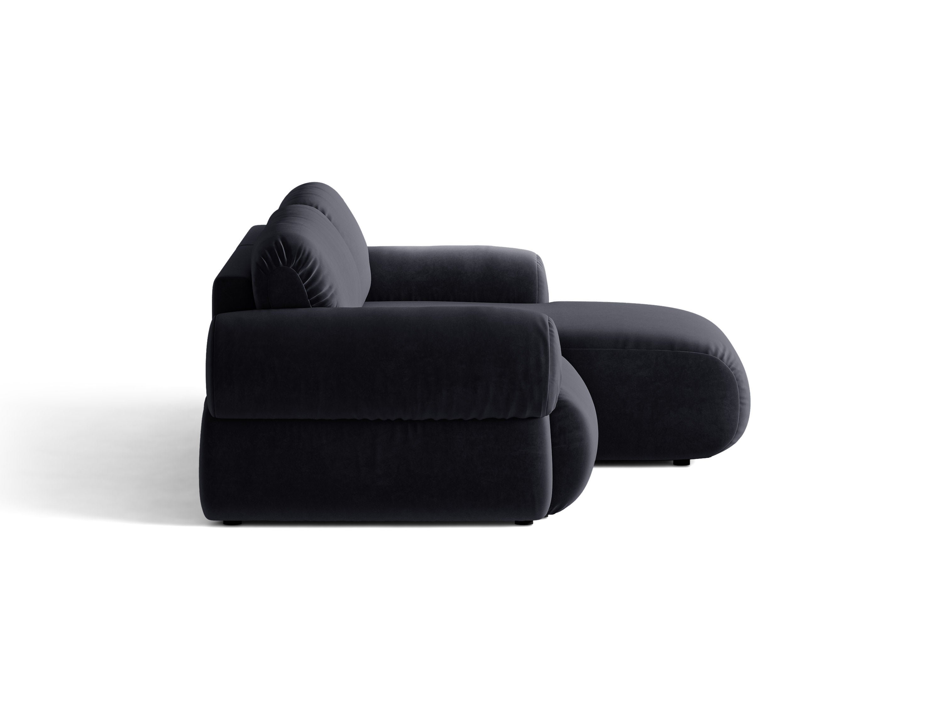Micadoni Ophelia Ecksofa 4-Sitzer Rechts Samt Salvador Königsblau
