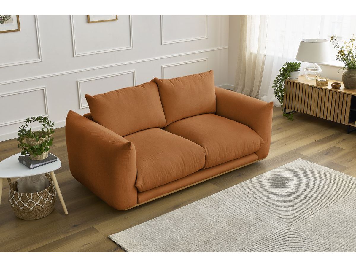 Bobochic Ernest Sofa 2-Sitzer Stoff Orange
