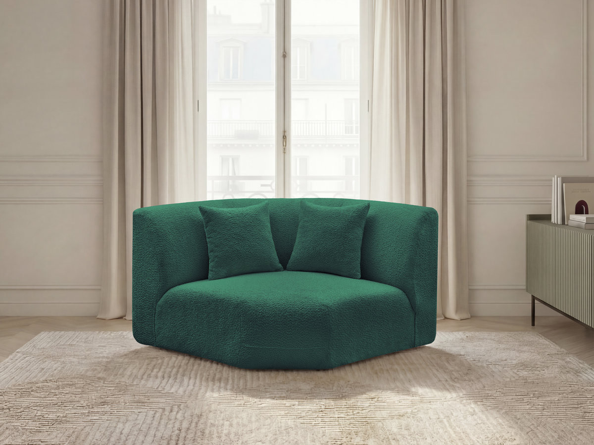 Bobochic Anda Sofa 2-Sitzer Chenille Dunkelgrün