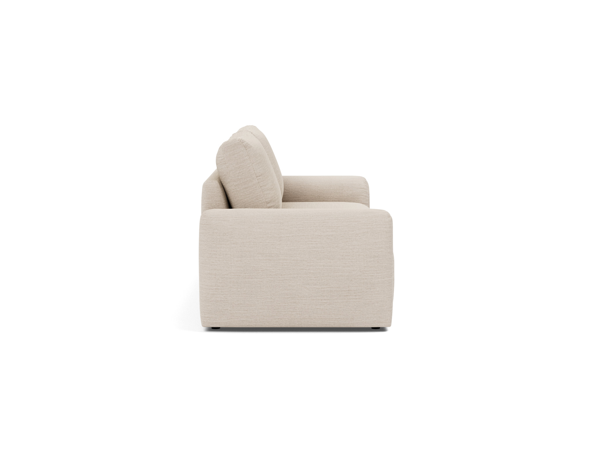 Schlafsofa Norum mit Chunky-Armlehnen Webstoff Blida 612-Sand-Grey