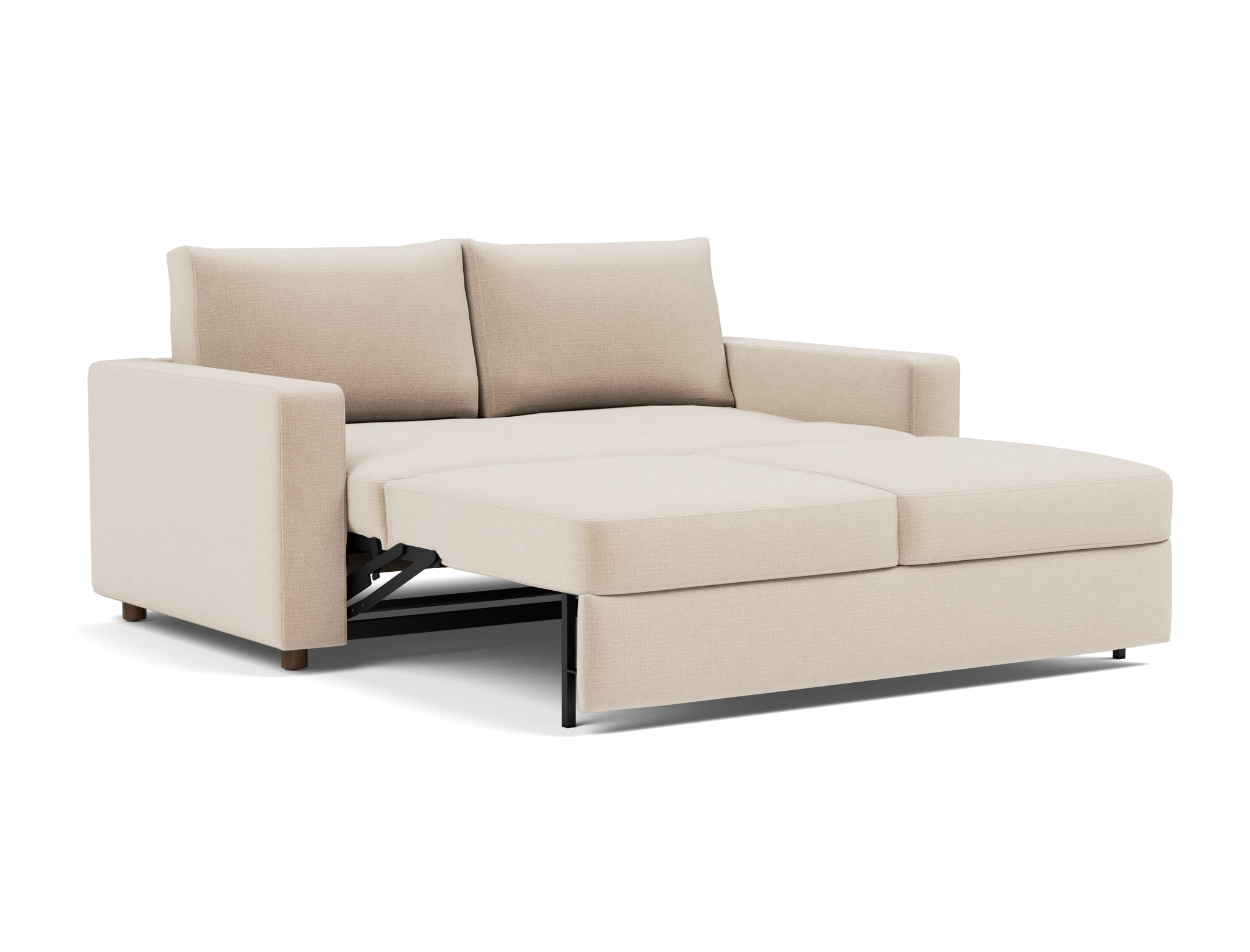 Schlafsofa Neah mit Standard-Armlehnen 160 Chenille Esina 410-Almond-Beige