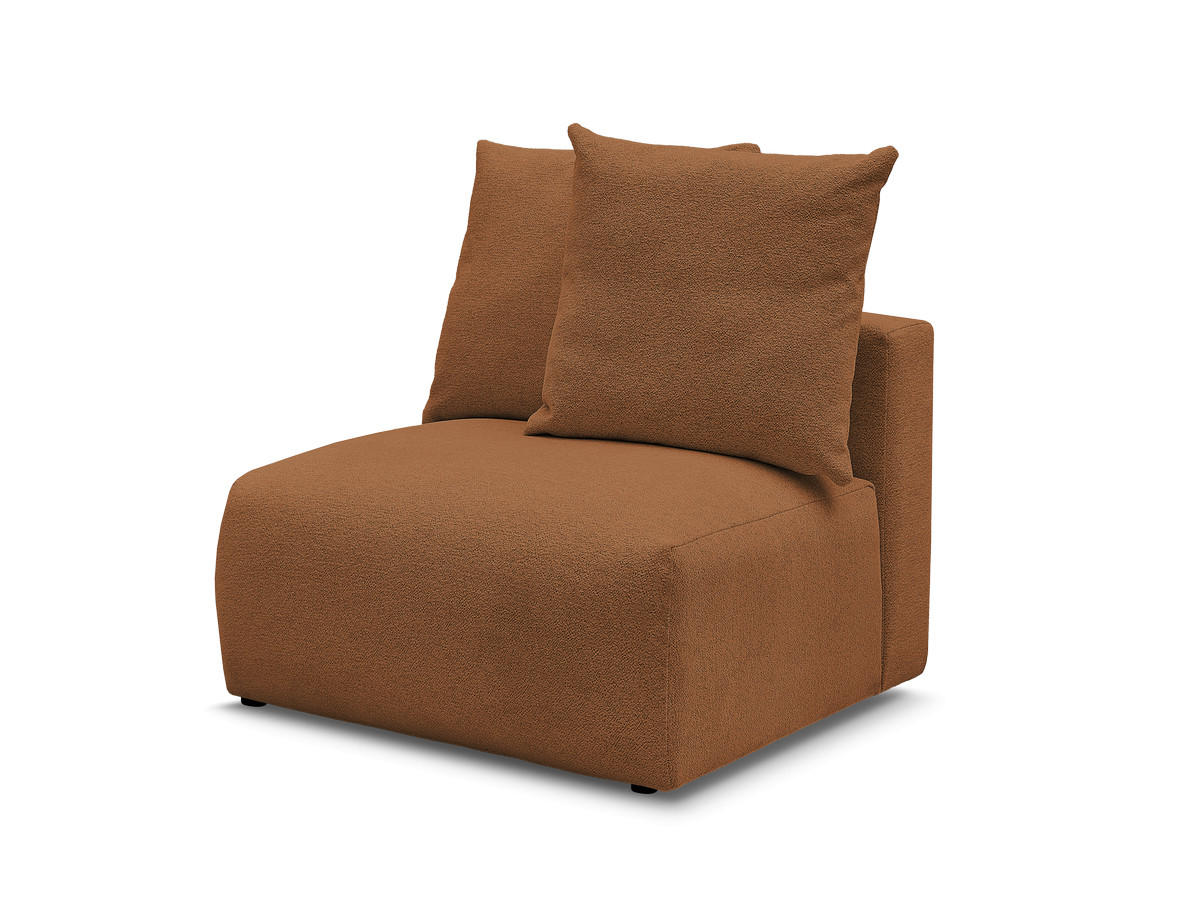 Bobochic Voltaire Sofamodul 1-Sitzer 90 × 100 cm Melange-Stoff Orange