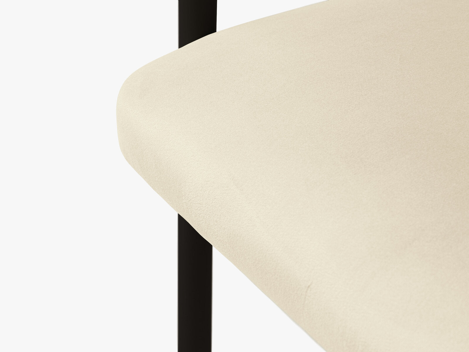 Micadoni Stuhl Lea Samt Magic Velvet Elfenbein Black