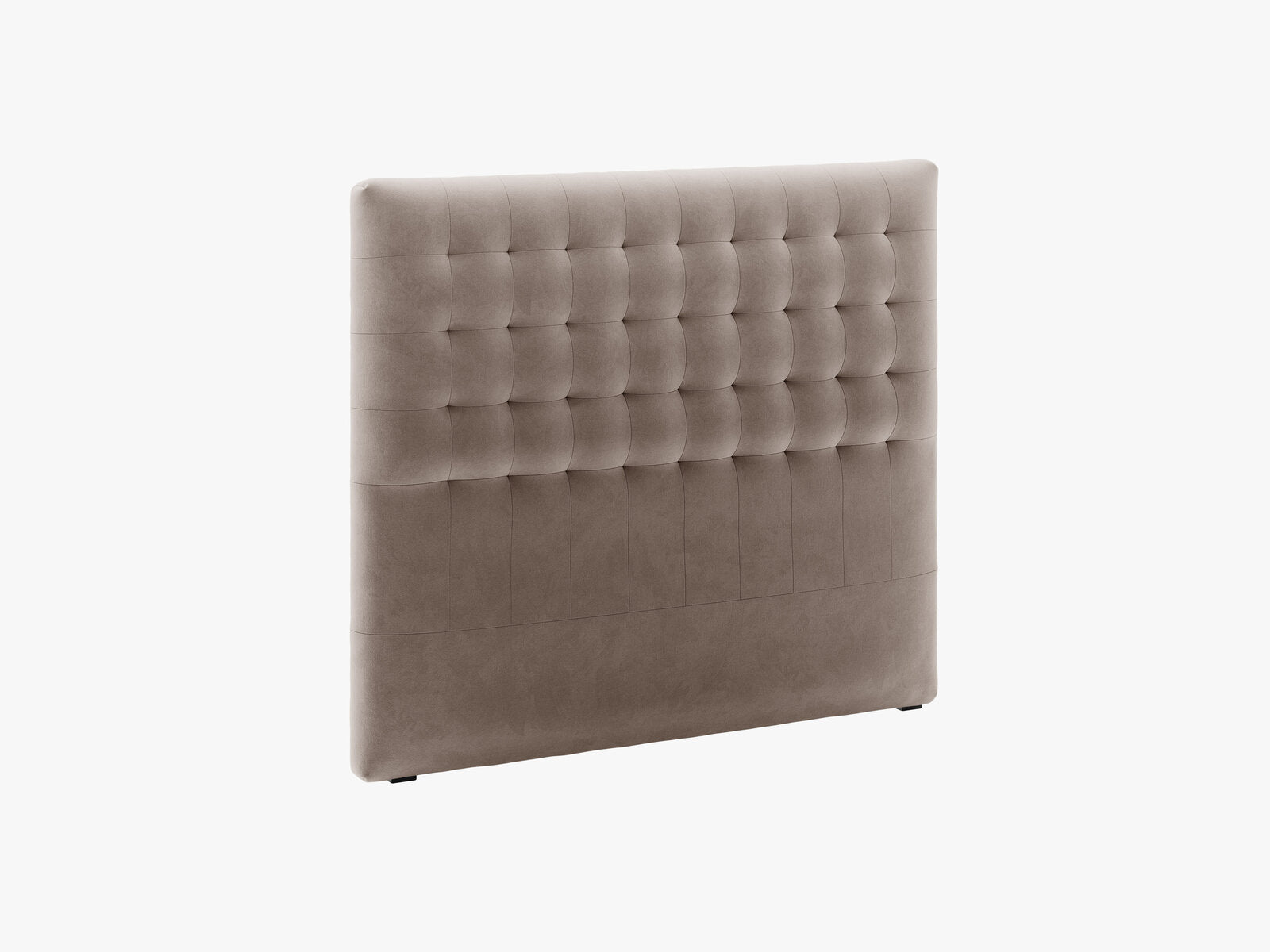 Micadoni Nova Samtiger Kopfteil 120 cm (H 120 cm) Samt Paris Warmes Grau 140x120