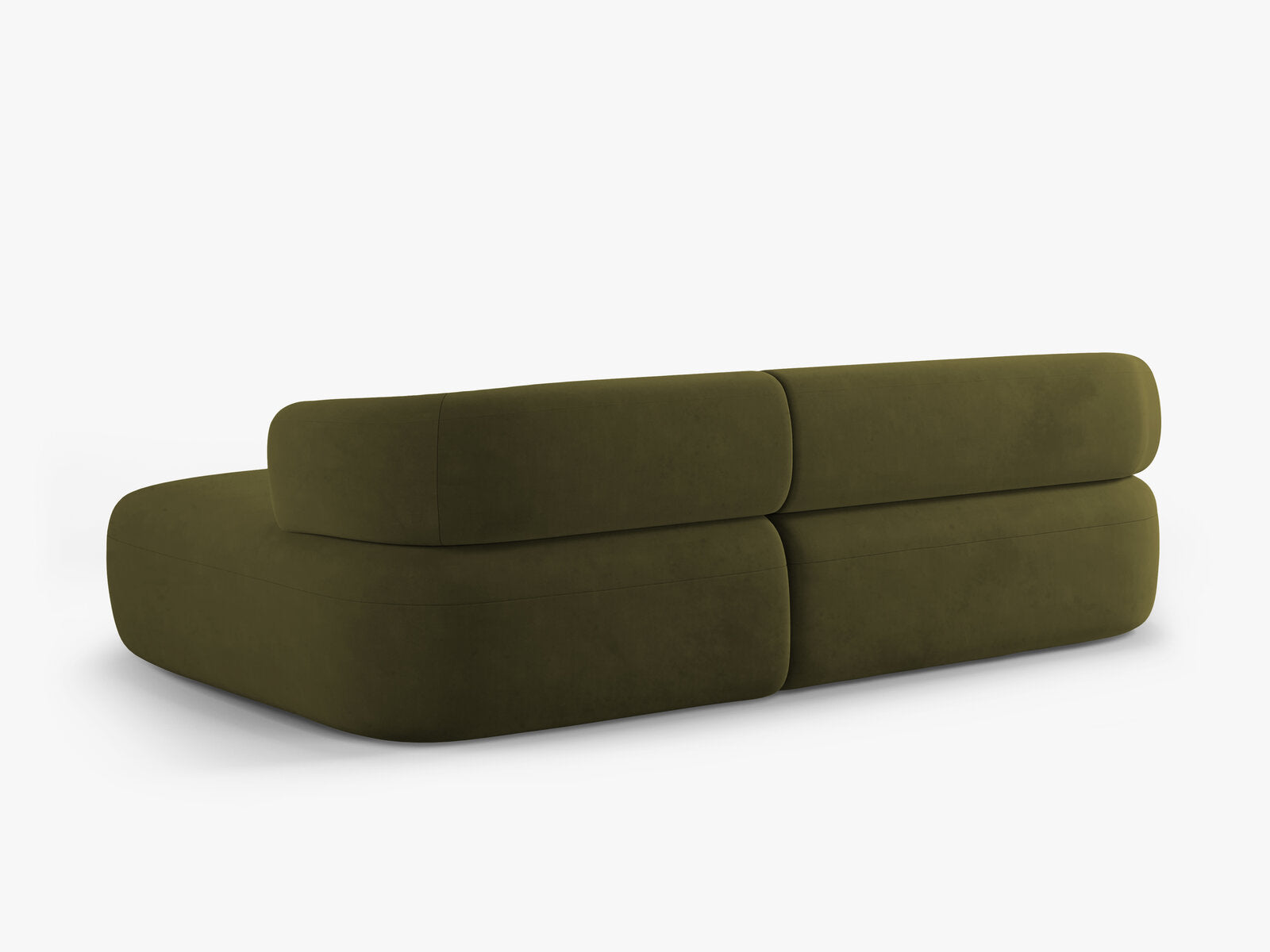 Micadoni 5-Sitzer Ecksofa Jenny Rechts Samt Salvador Grün