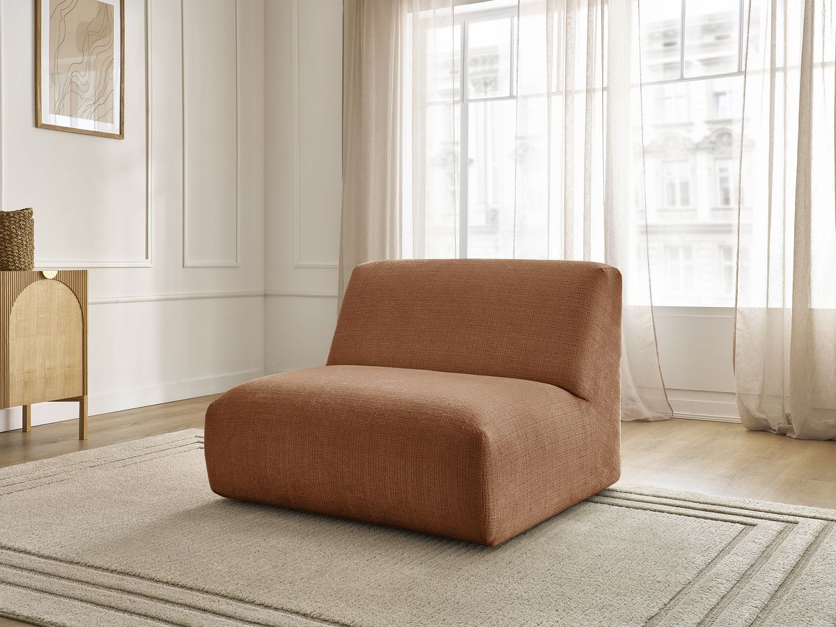 Bobochic Sirius Sofamodul 1-Sitzer Strukturstoff Orange