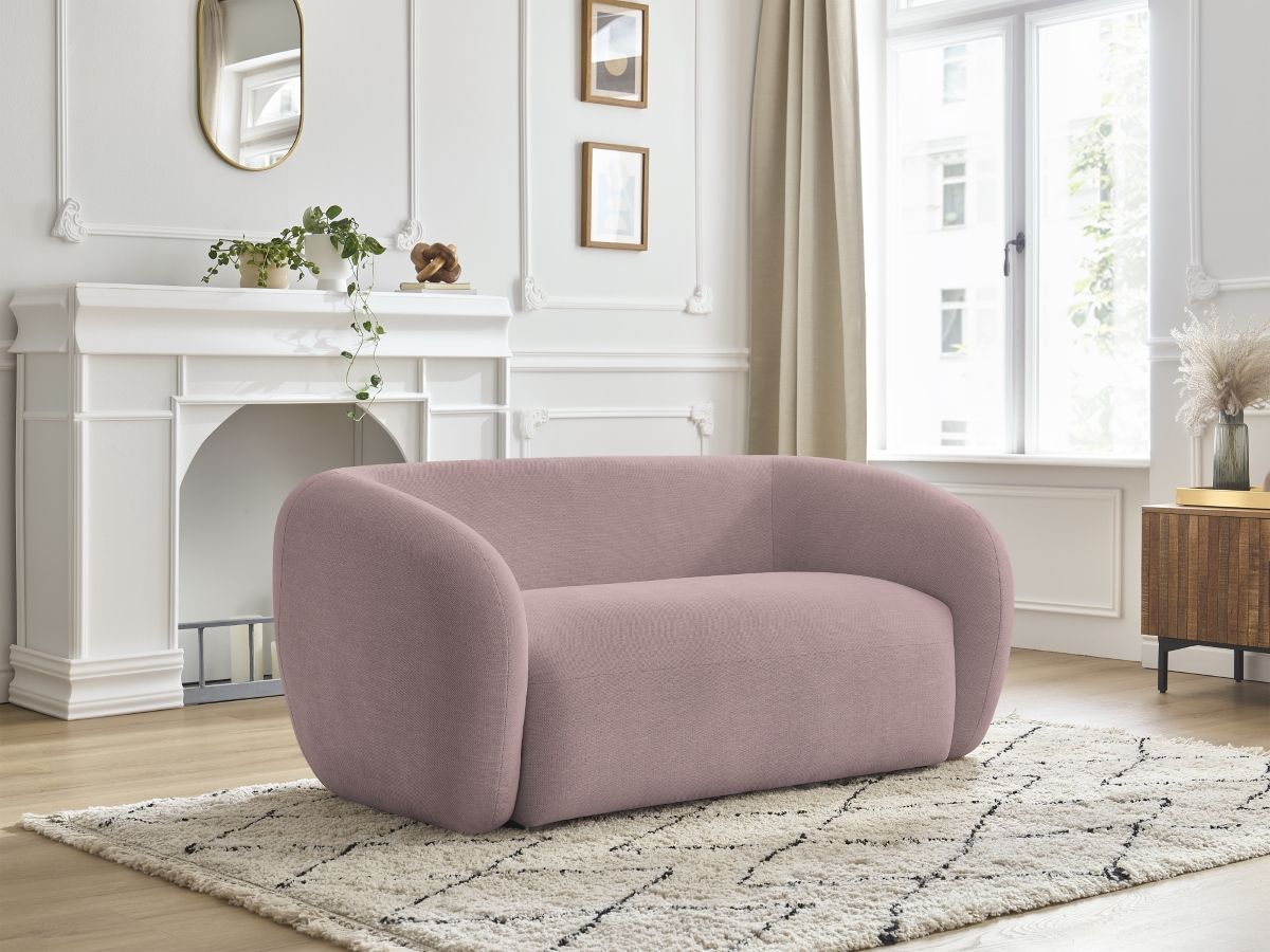 Bobochic Celine Sofa 2-Sitzer Stoff Rosa