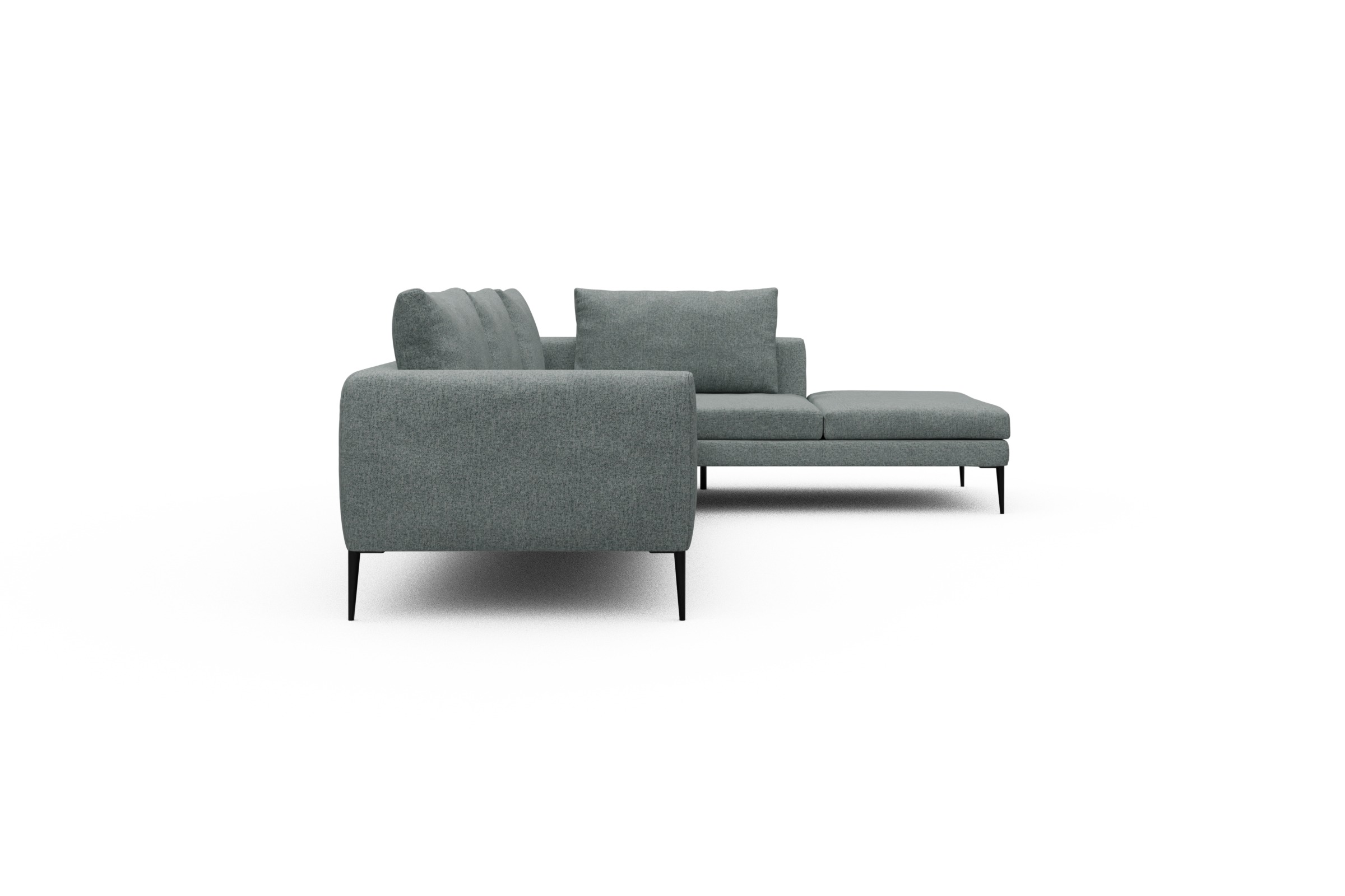 Ecksofa Paul Relax-Ecke links mit 3-Sitzer Casone-Light-Mixed-Green