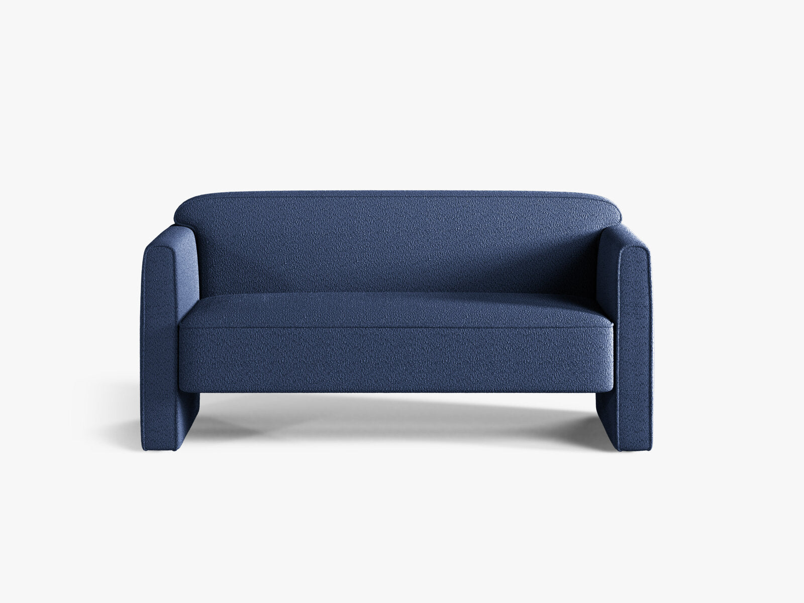 Micadoni Sofa Abby 2-Sitzer Boucle Coral Marineblau