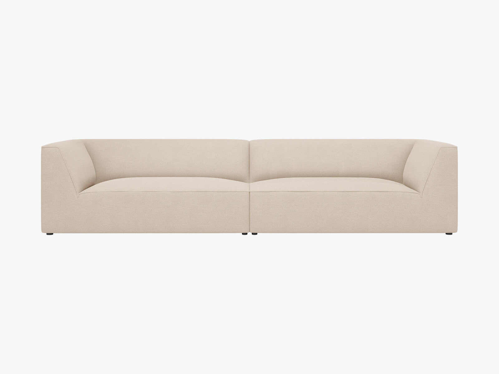 Micadoni Sofa Ruby 4-Sitzer Strukturierter Stoff Ottawa Beige