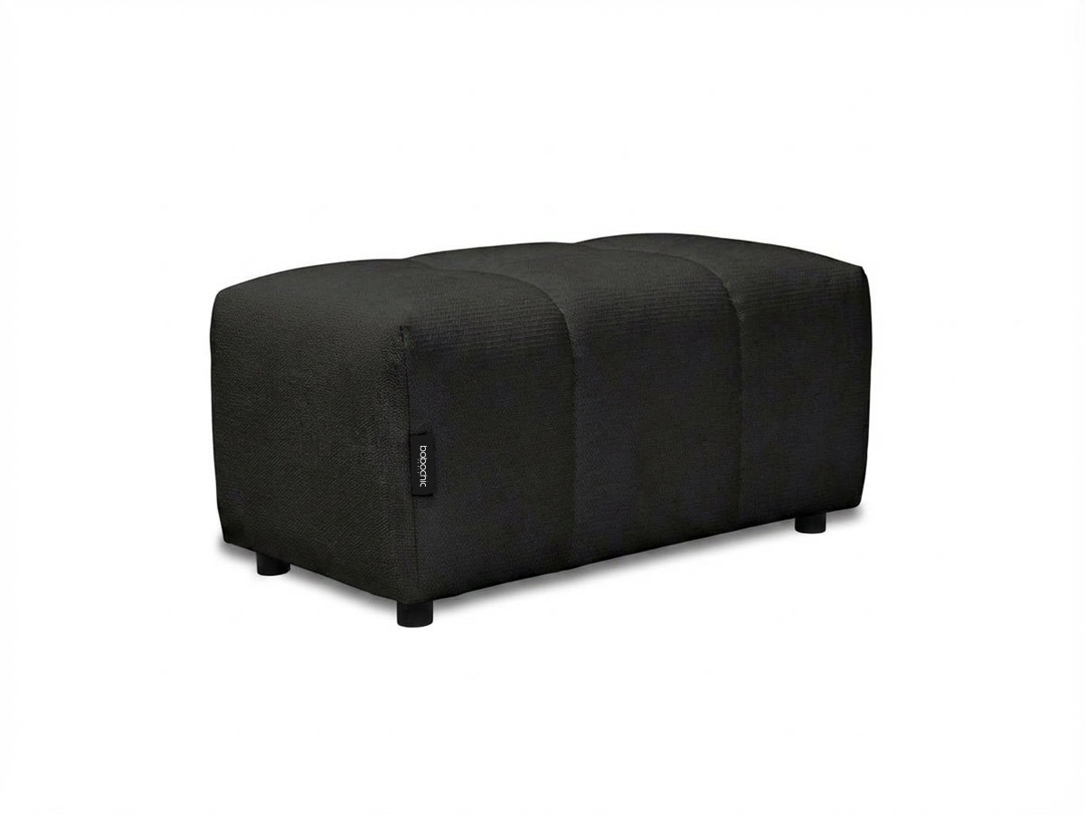 Bobochic Roxelane Wohnlandschaft mit Pouf Melange-Stoff Dunkelgrau Ecke rechts
