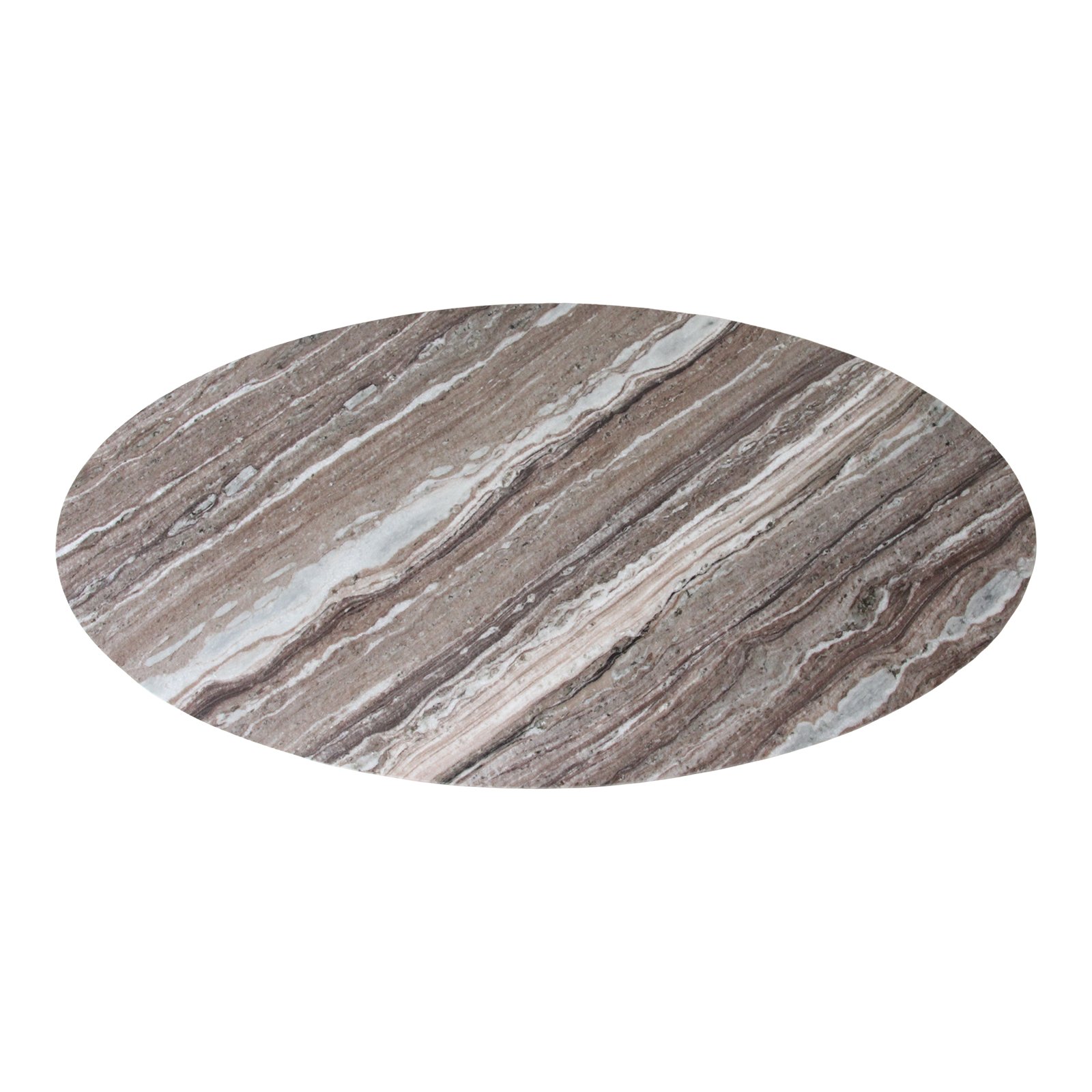 Raw Materials Ovaler Marmor-Couchtisch Fantasy-Braun 120x60x38cm