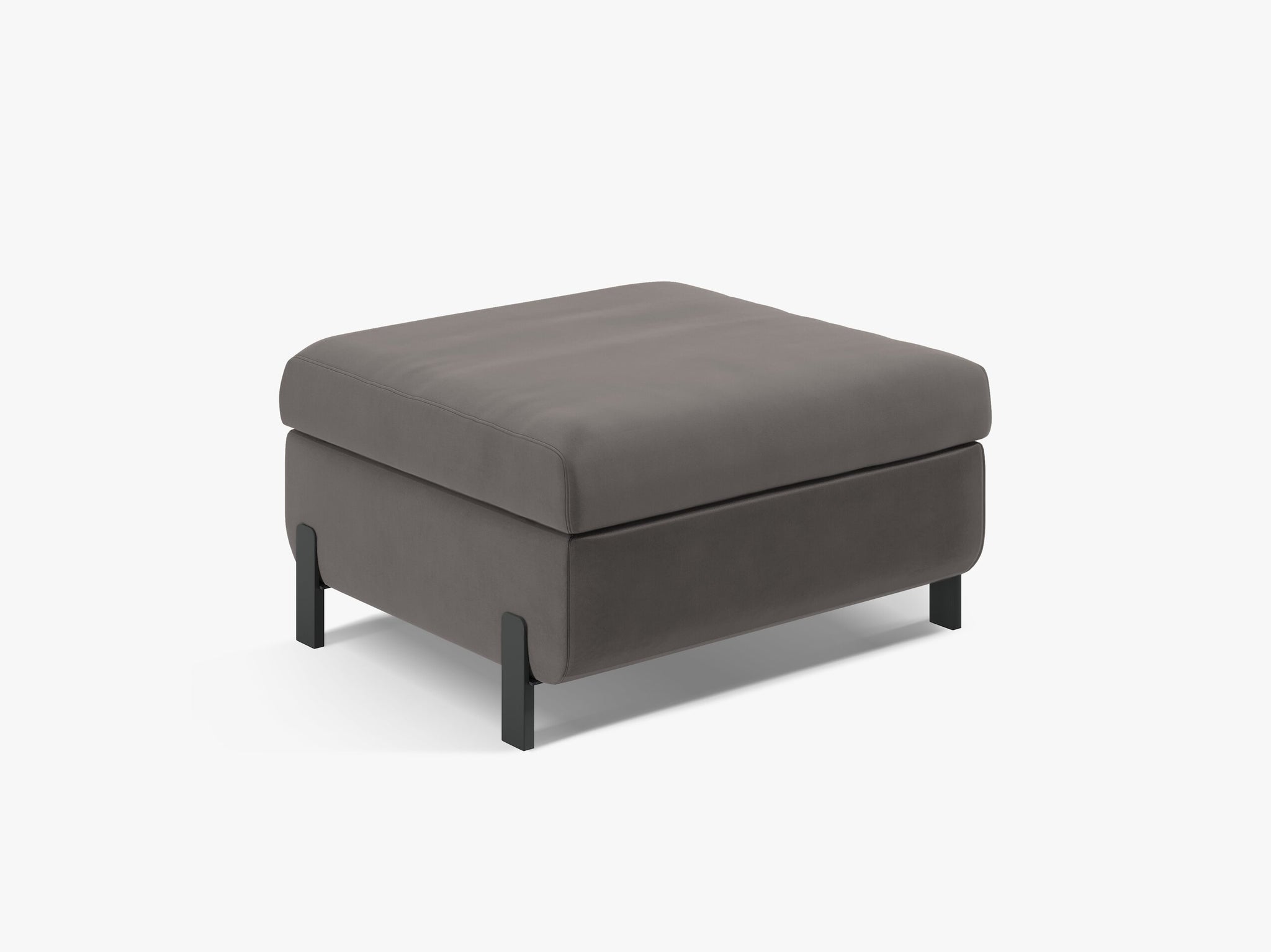 Micadoni Hocker Gloria 1-Sitzer Samt Grau