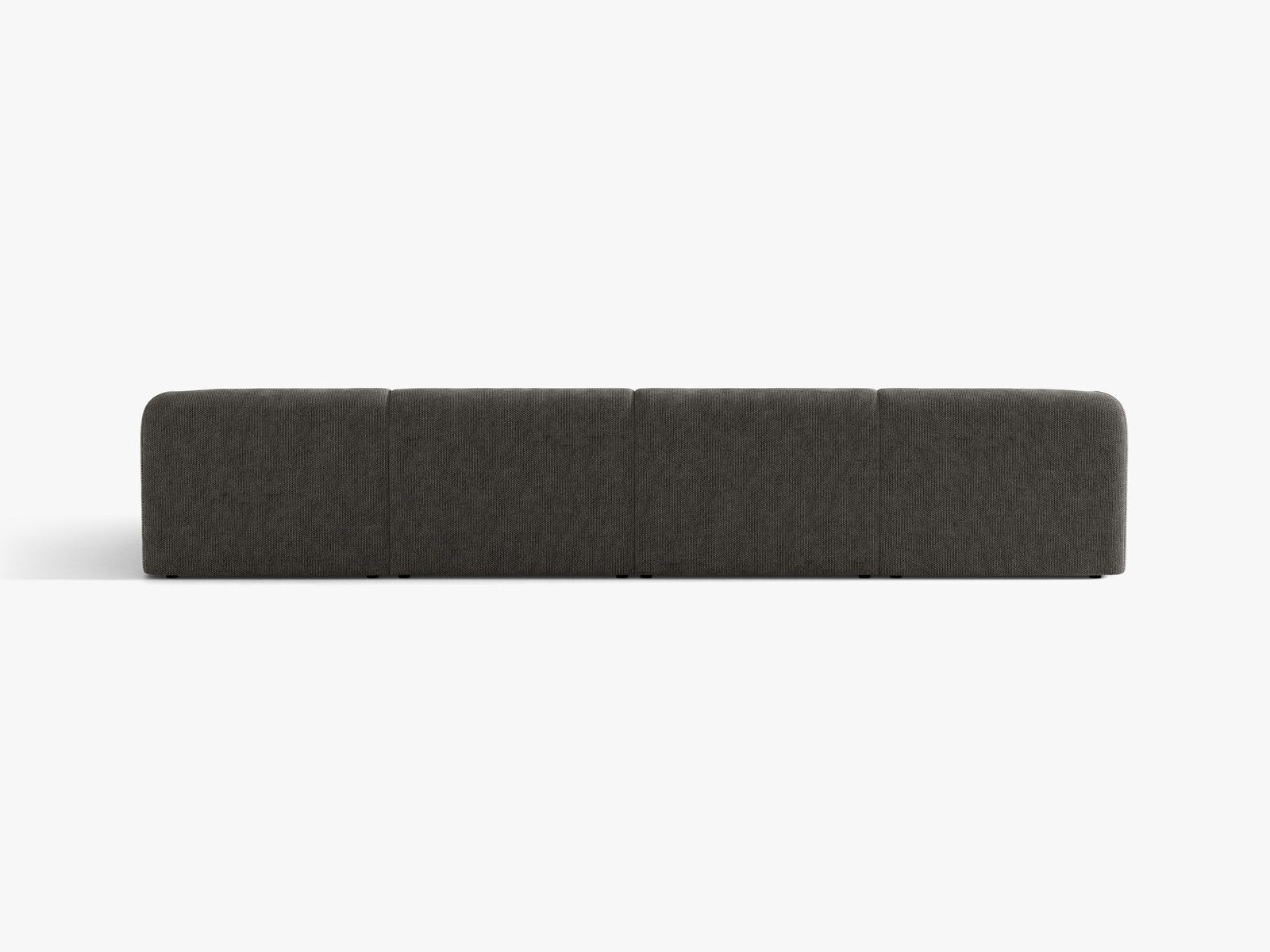 Micadoni Panorama-Sofa Miley 5-Sitzer Chenille Haga Grau