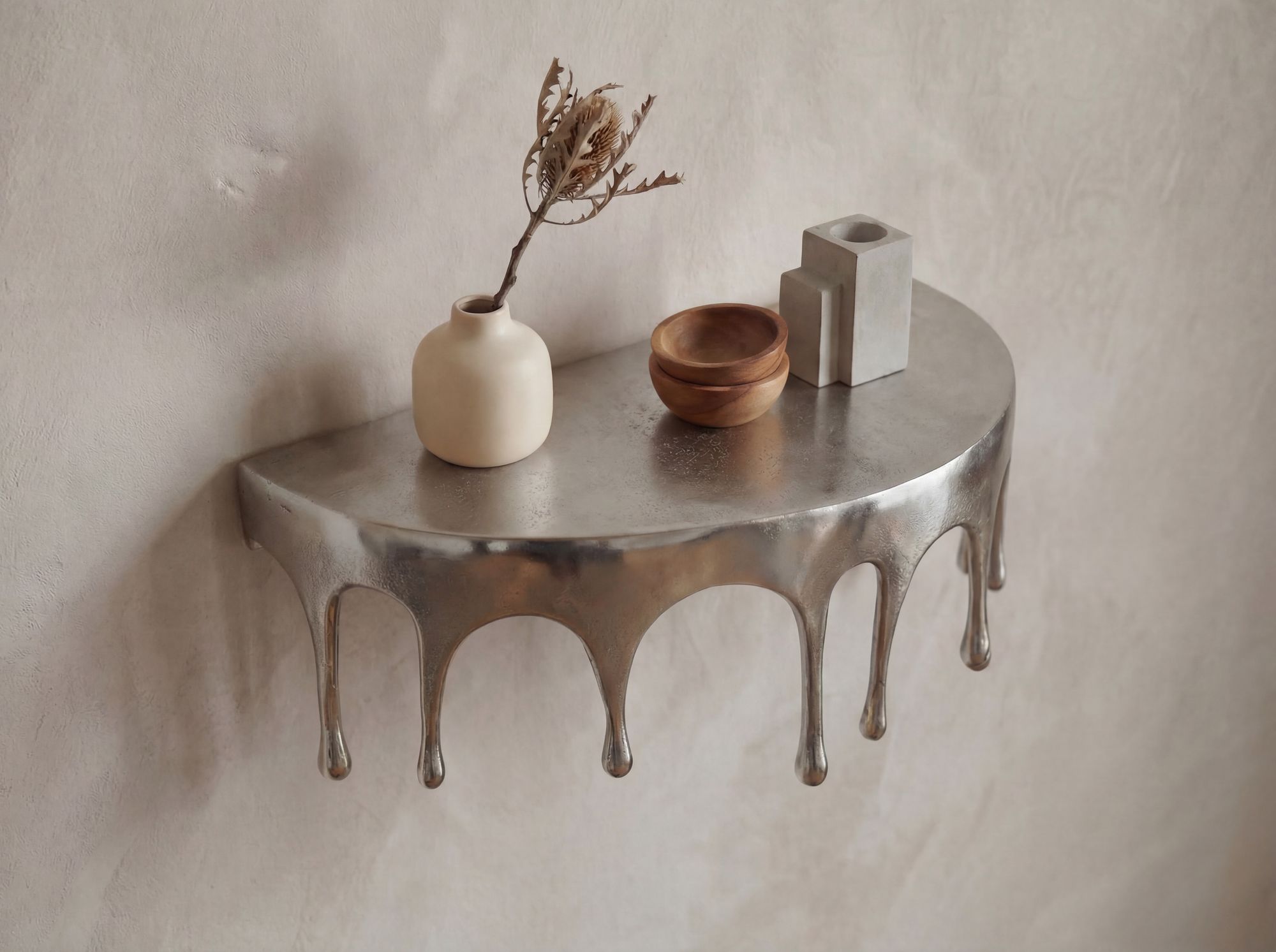 Wandregal Rodoy Aluminium Silber 35 × 17 × 20 cm