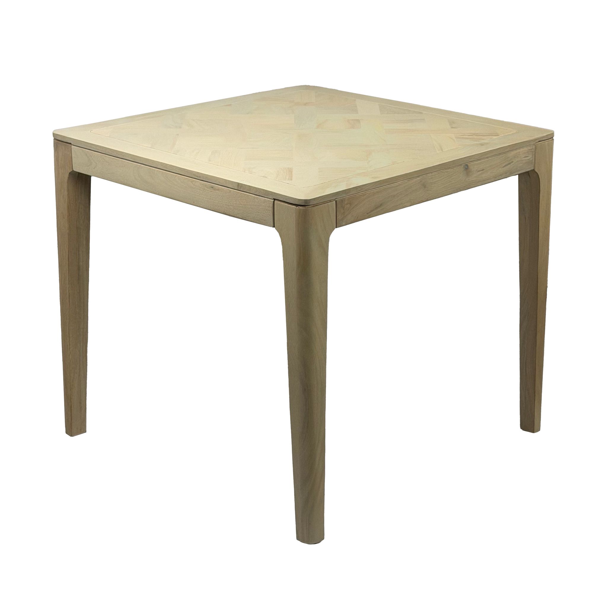 Esstisch Solund Mango Massivholz Weiß gewaschen 80 × 80 cm