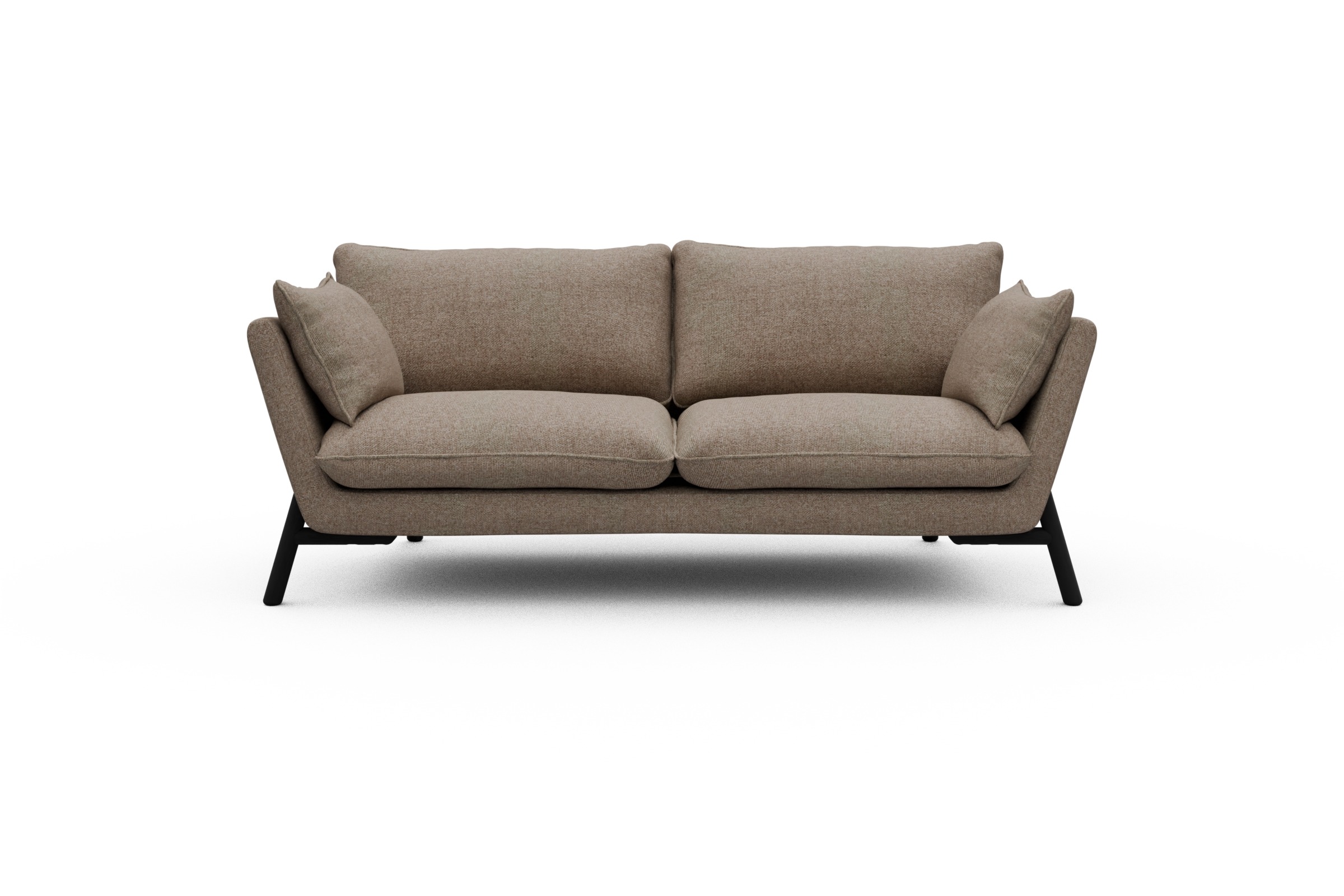 Skandi Home Sofa Emil 2-Sitzer Beinfarbe Eiche Schwarz Sama-Antelope moebelfaktor