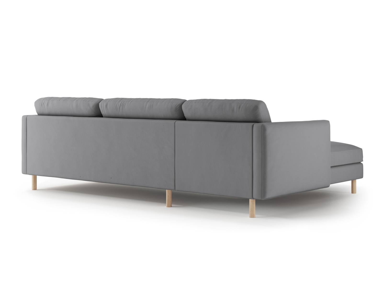 Micadoni Ecksofa Eden 4-Sitzer Links Samt Grau
