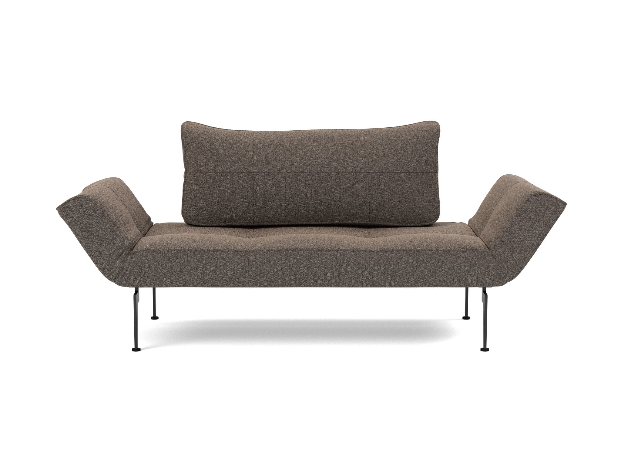 Tagesbett Zeal Boucle Skandi 530-Taupe Beine Laser schwarz