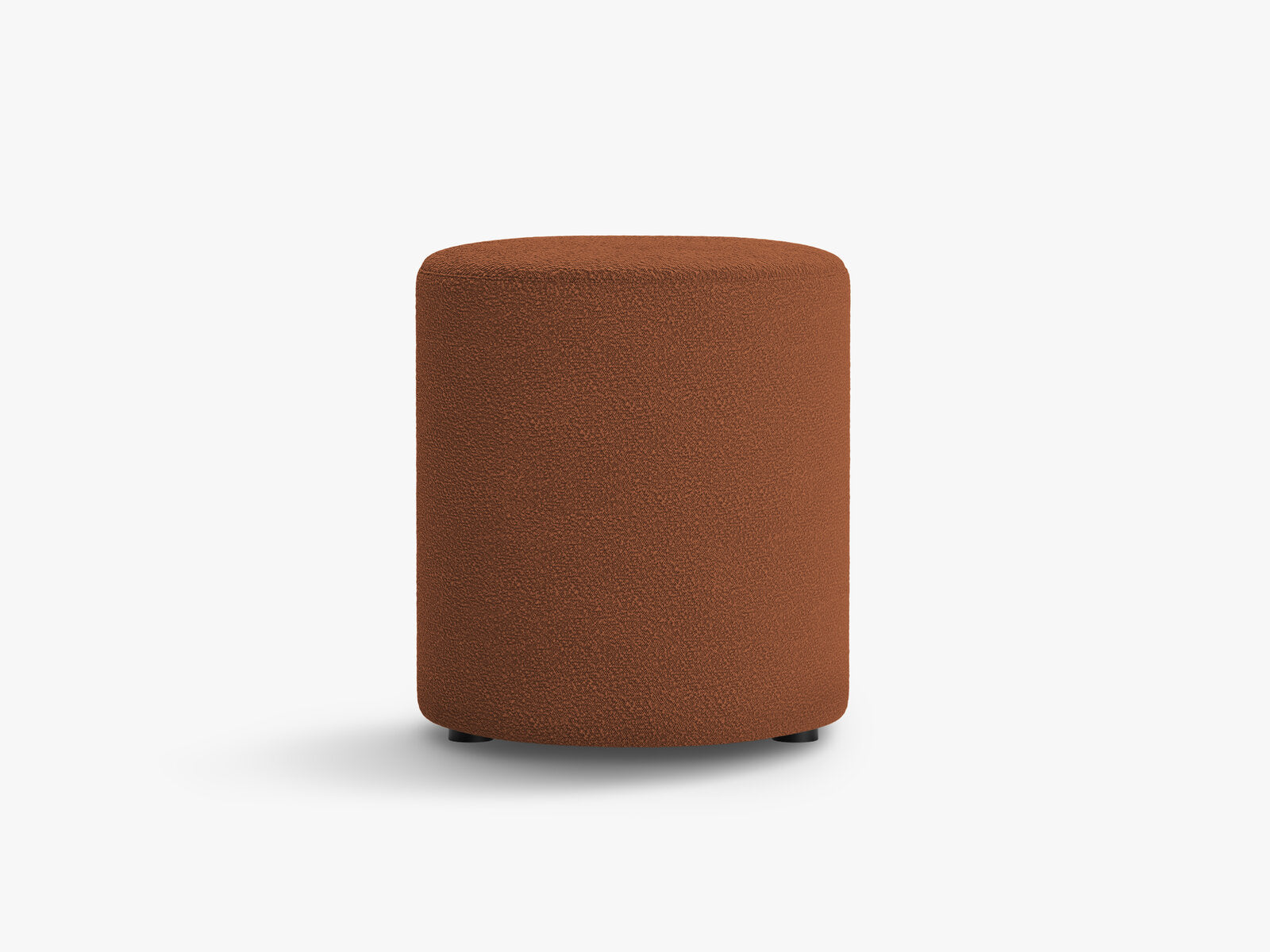 Micadoni Pouf Dia 40cm Boucle Baloo Terrakotta