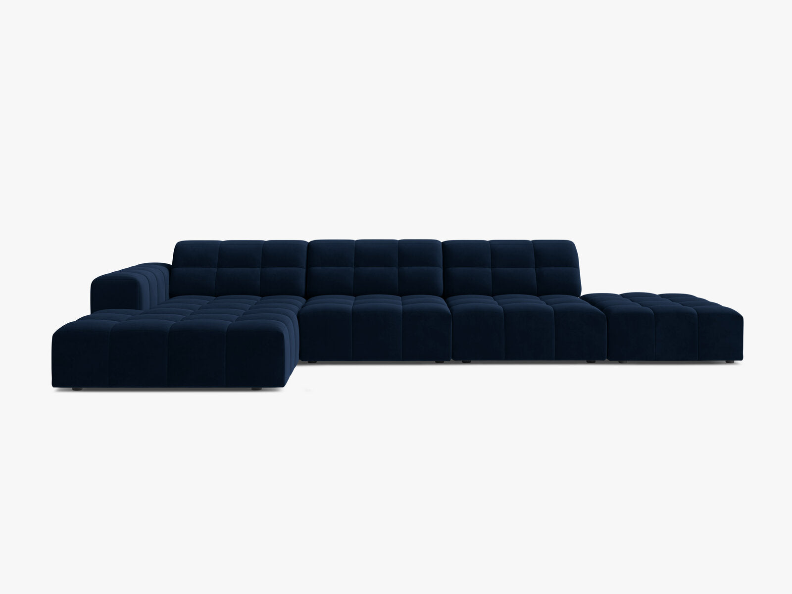 Micadoni Ecksofa Jennifer 5-Sitzer Links Samt Bluvel Königsblau