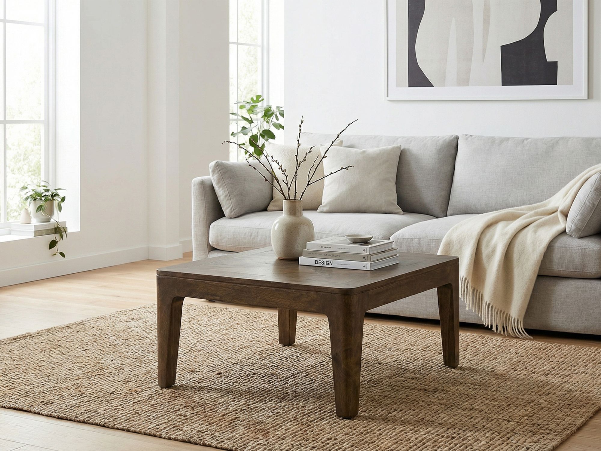 Couchtisch Snarum Mango Massivholz 60 × 60 × 32 cm
