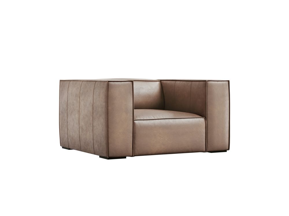 Cosmopolitan Design Sessel Turin Leder Granada Dunkelbeige