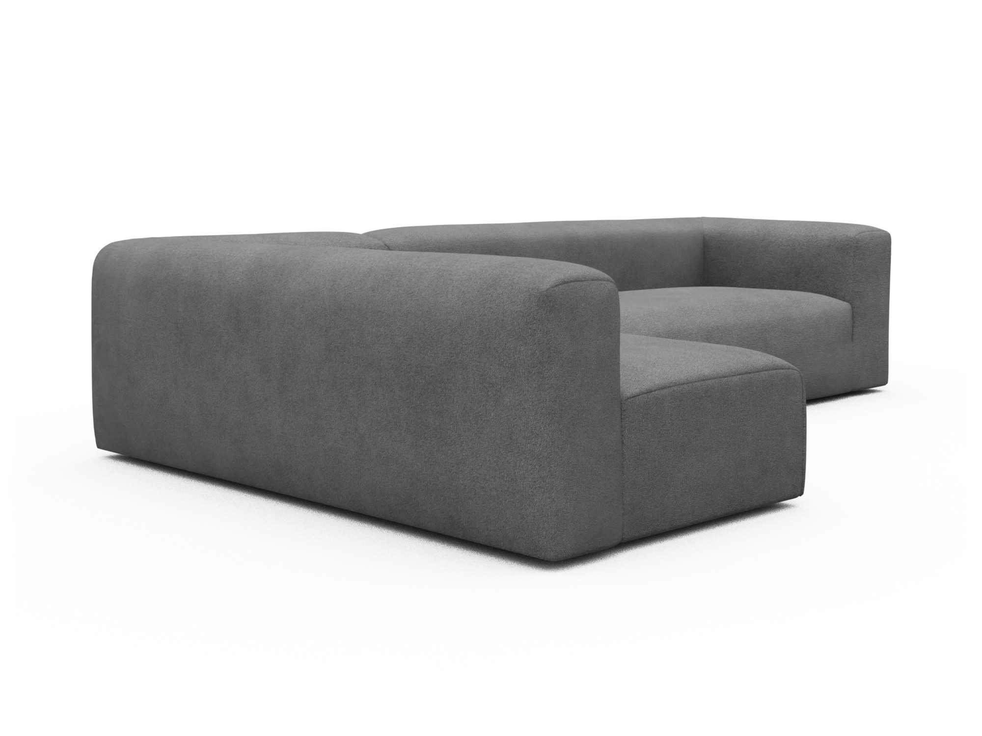 Skandi Home Ecksofa Fred 2x 2,5-Sitzer links offen Boucle-Ash-Grey moebelfaktor