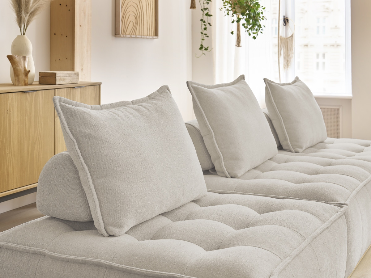 Bobochic Elisa Wohnlandschaft Strukturstoff Beige