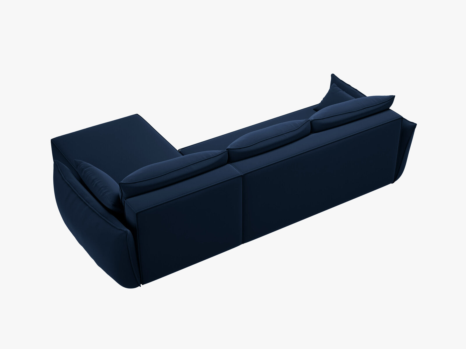 Micadoni Kaelle Ecksofa 4-Sitzer mit Schlaffunktion Links Samt Bluvel Königsblau