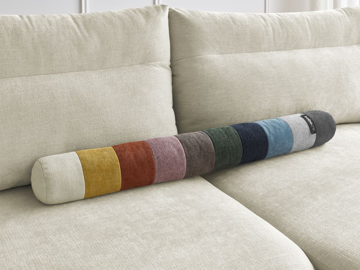 Bobochic Aden Ecksofa 386 × 152 cm Stoff Beige Ecke rechts