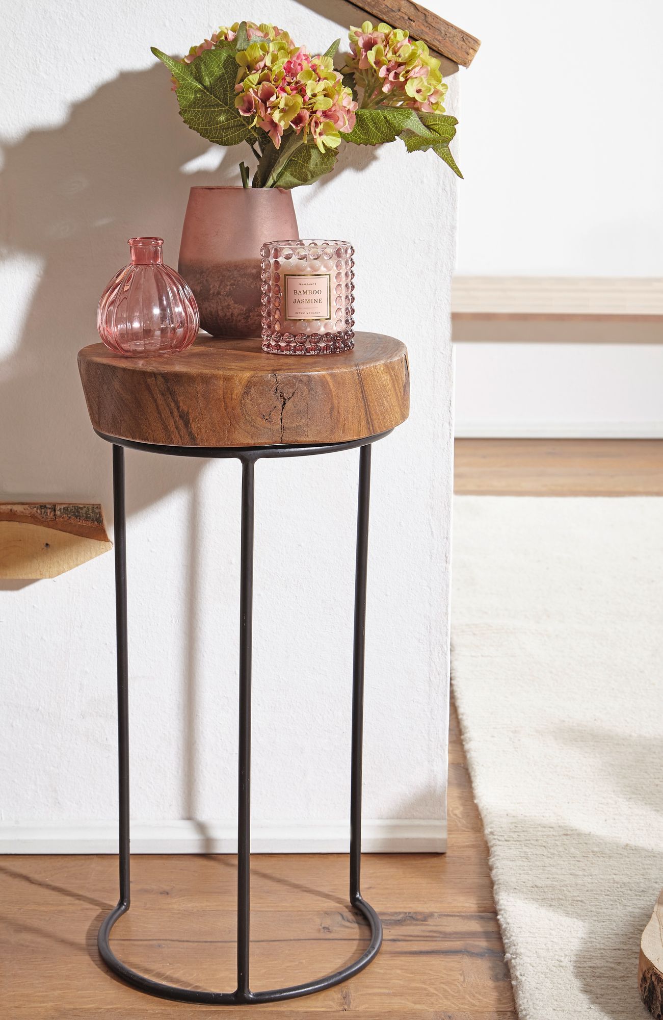 Beistelltisch Alden Massivholz Sheesham Höhe 55 cm