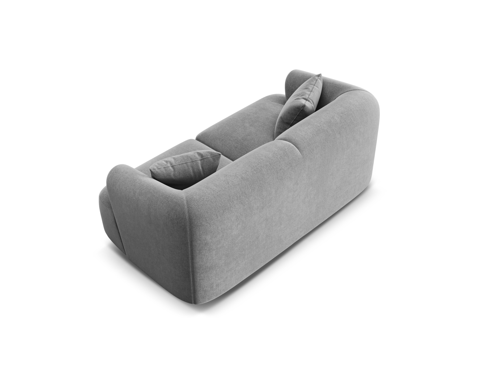 Cosmopolitan Design Sofa Campi 2-Sitzer Samt Vogue Grau