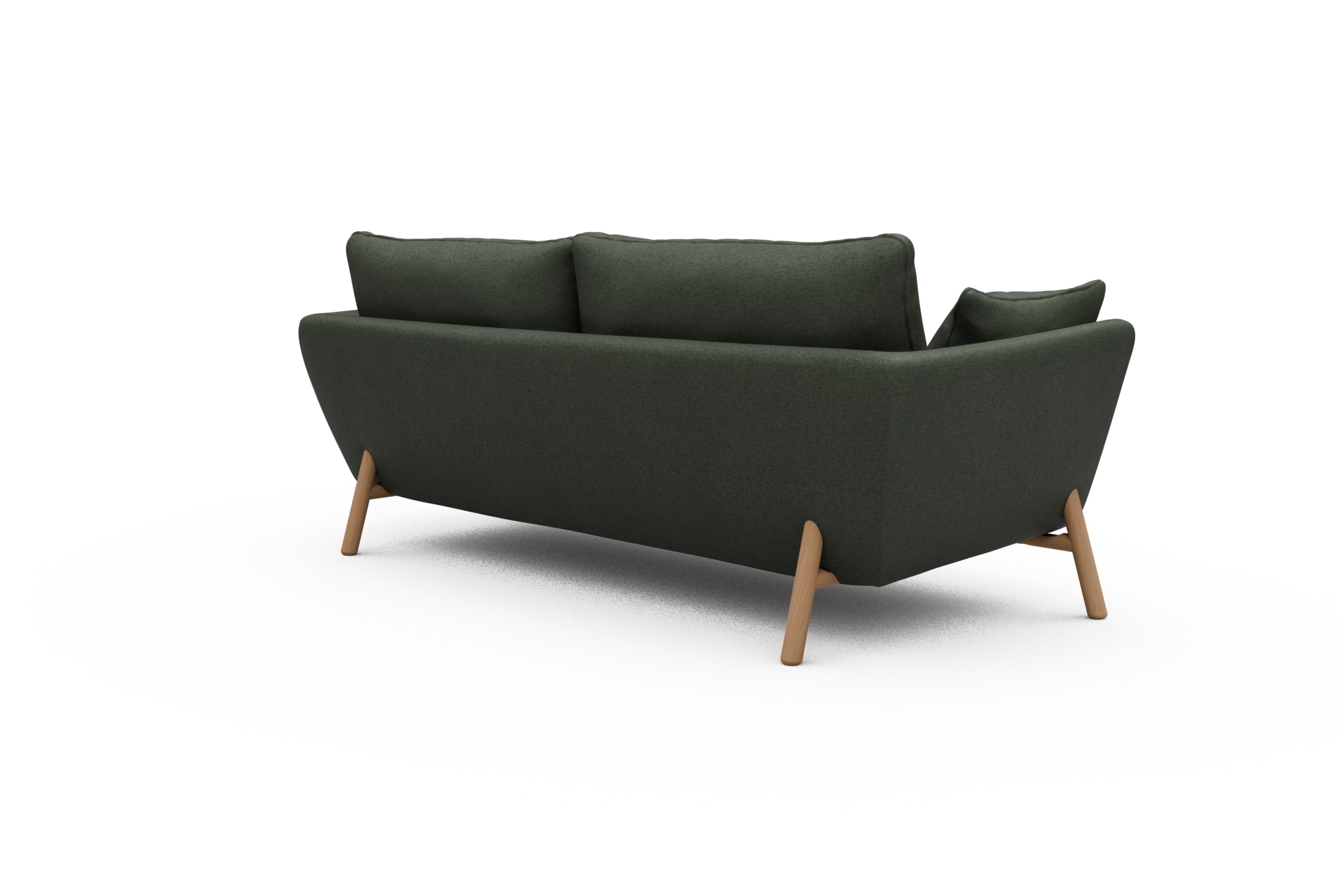 Sofa Emil 3-Sitzer Beinfarbe Eiche Natur Denari-Forest-Green