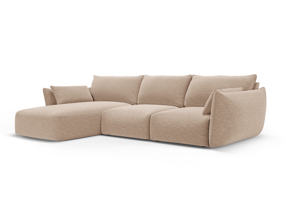 Cosmopolitan Design Ecksofa Matera 5-Sitzer Chenille Eden Dunkelbeige Links
